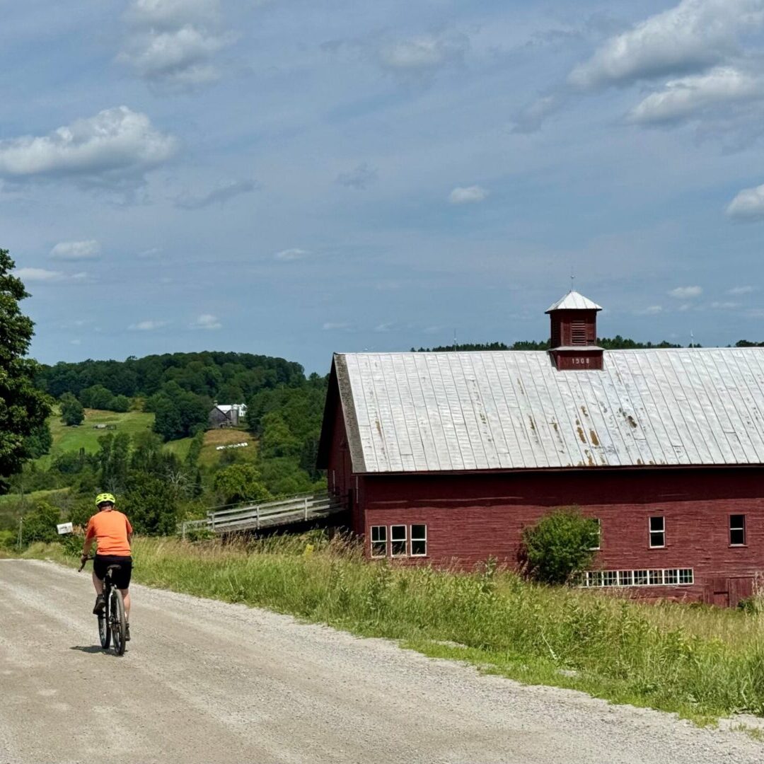 summer bike and barn